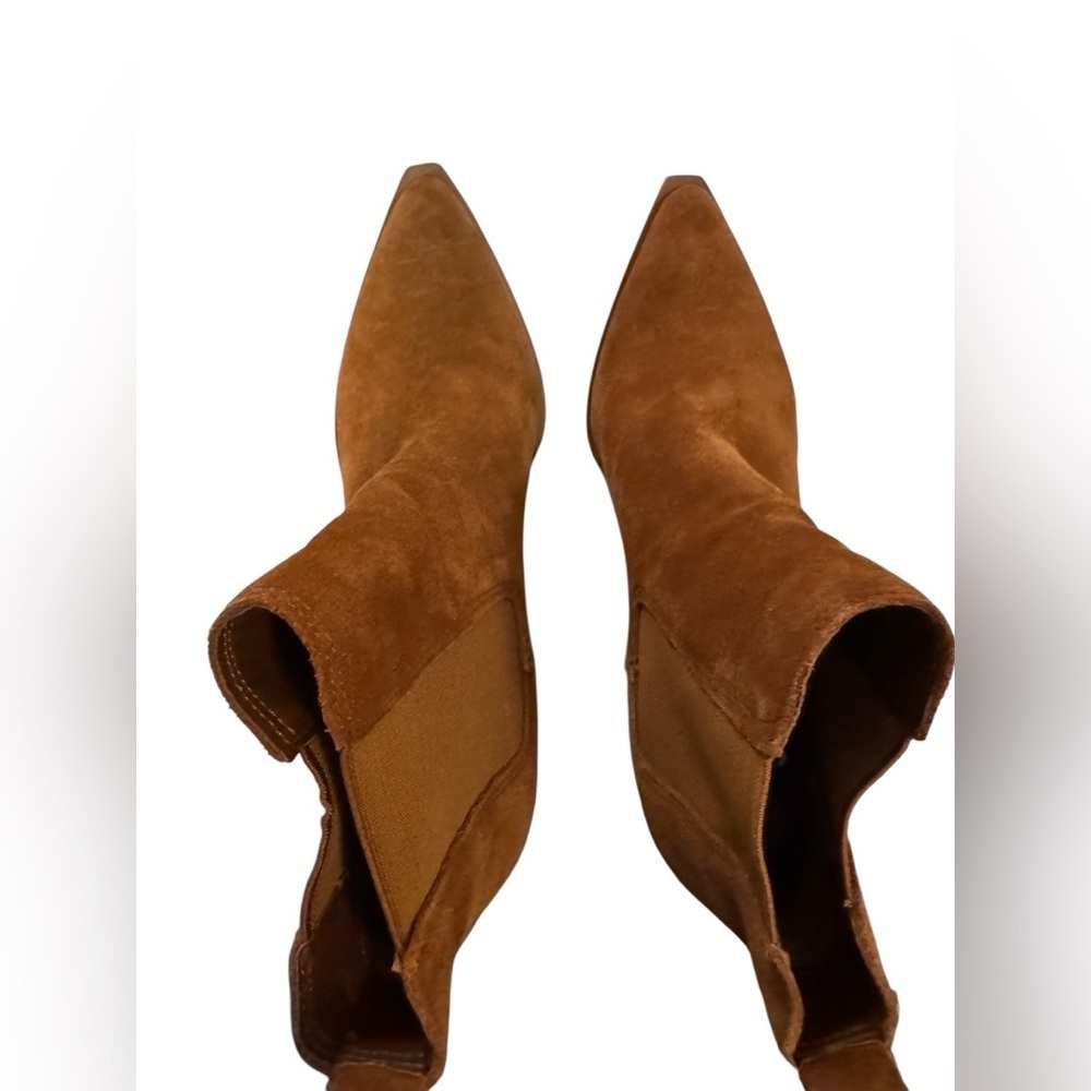Steve Madden Brown Suede Ankle Booties - Picture 3 of 5